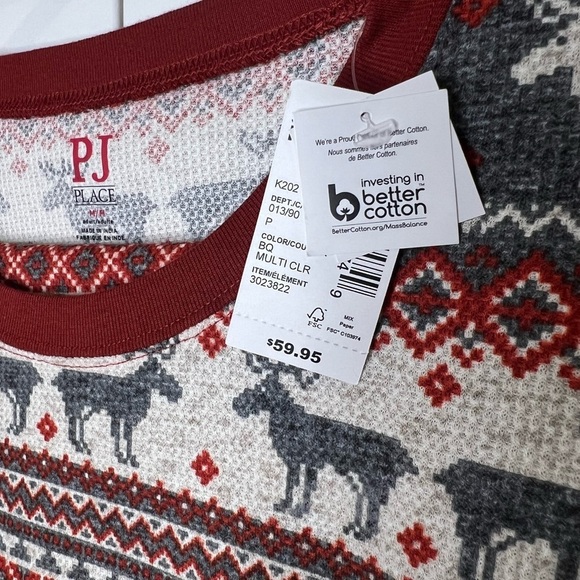 NWT The Childrenās Place Adult Christmas Pajamas 100% Cotton Medium Unisex - Picture 6 of 7